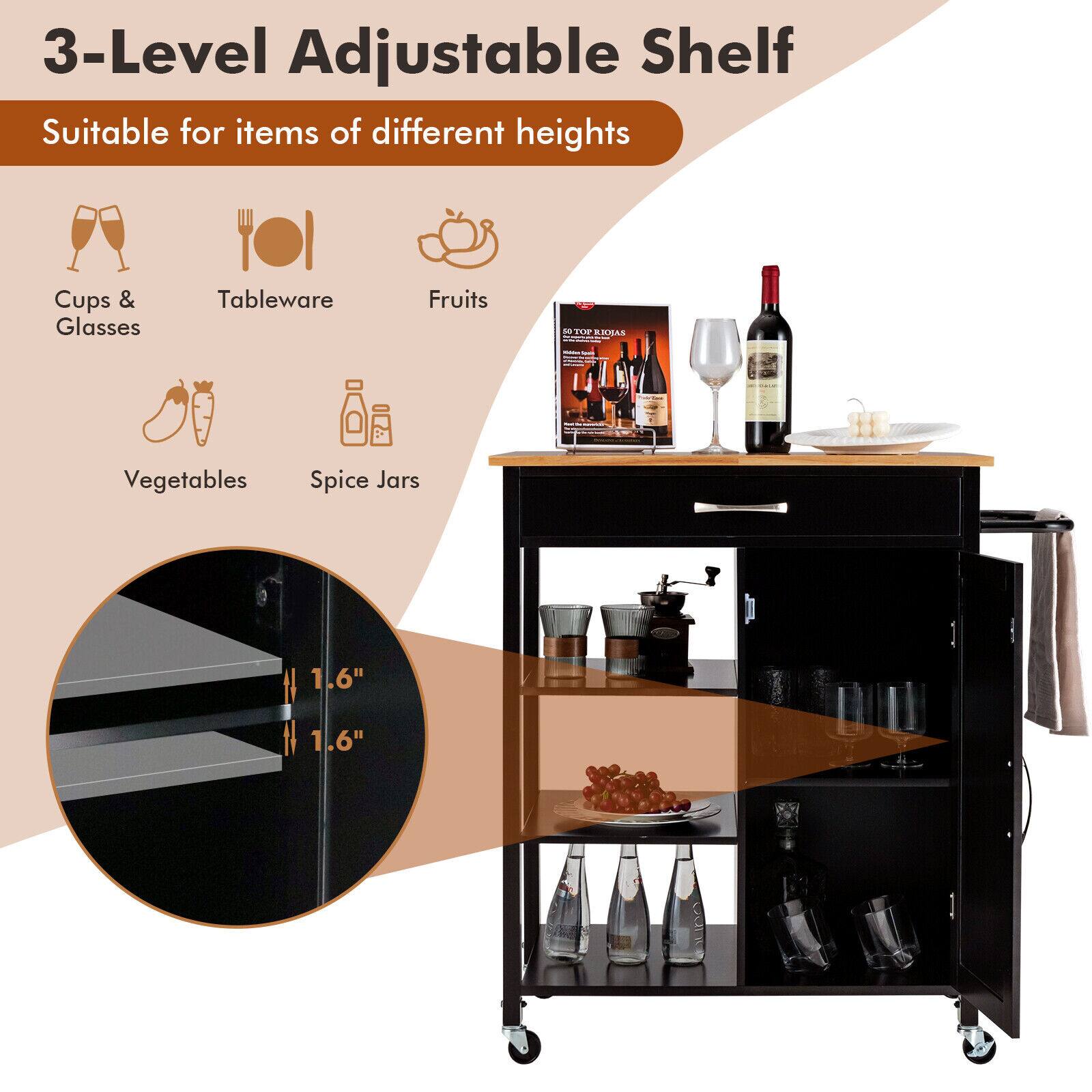 3-Level Adjustable Shelf Suitable for items of different heights

Cups & Glasses
Tableware
Fruits
Vegetables
Spice Jars
1.6"
1.6"