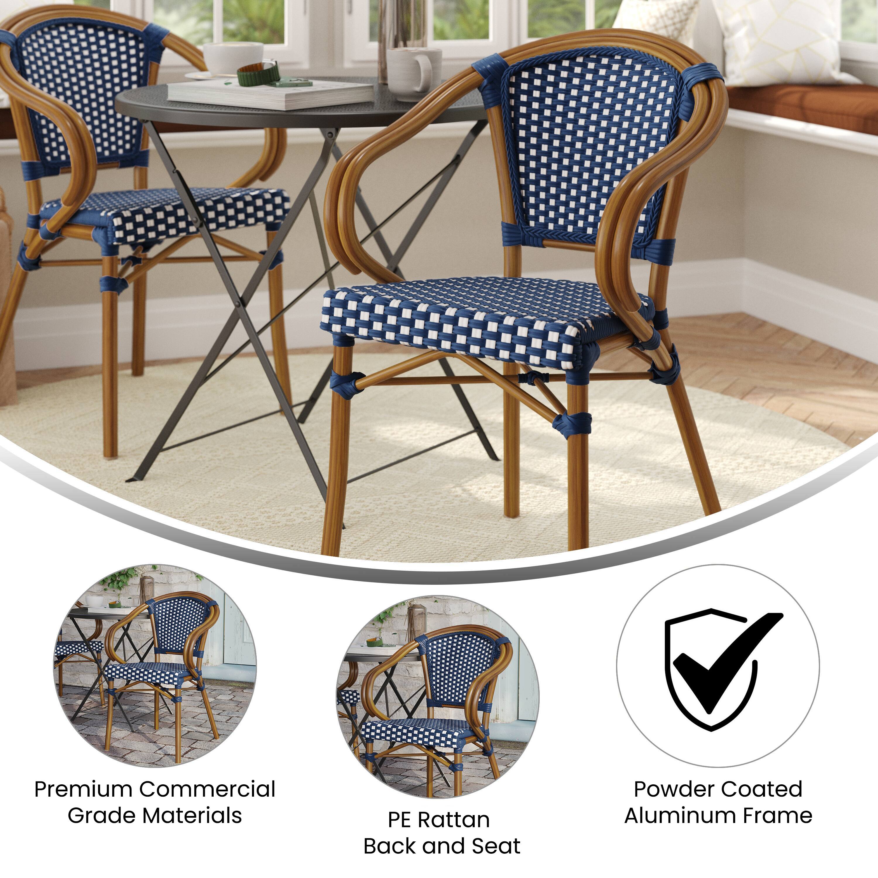 Premium Commercial Grade Materials  
PE Rattan Back and Seat  
Powder Coated Aluminum Frame