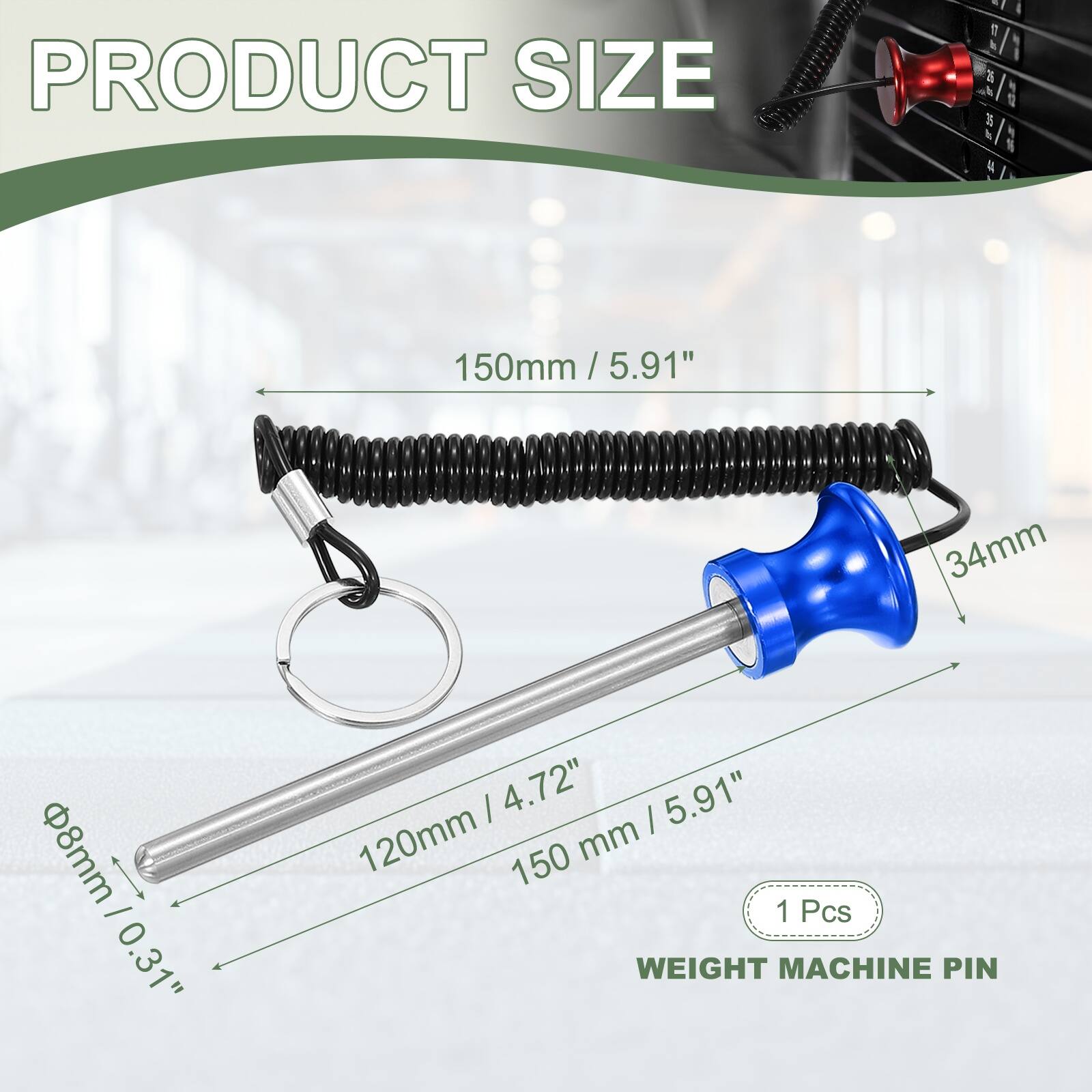 Unique Bargains Weight Stack Pin, Gym Pin Strength Training Replacement ...