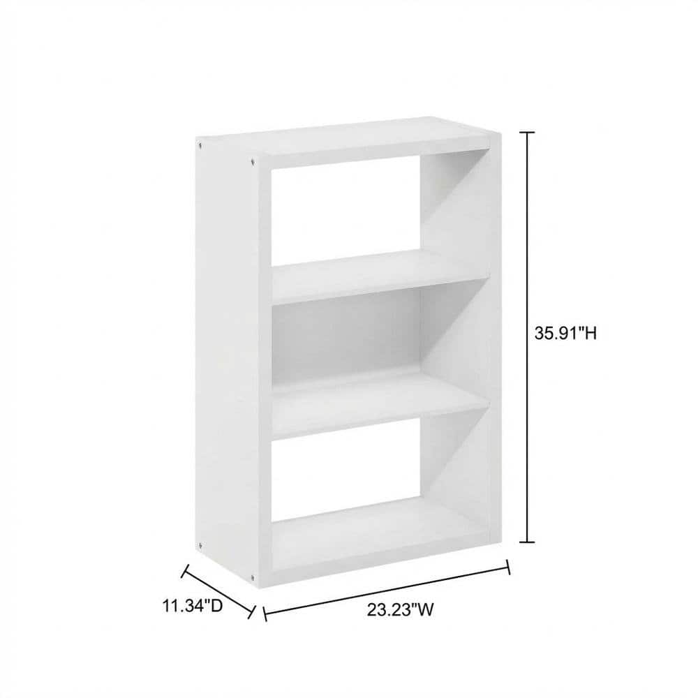 FurniFact - Wooden bookcase with clean design and sturdy construction - White price history on PriceWatchPro