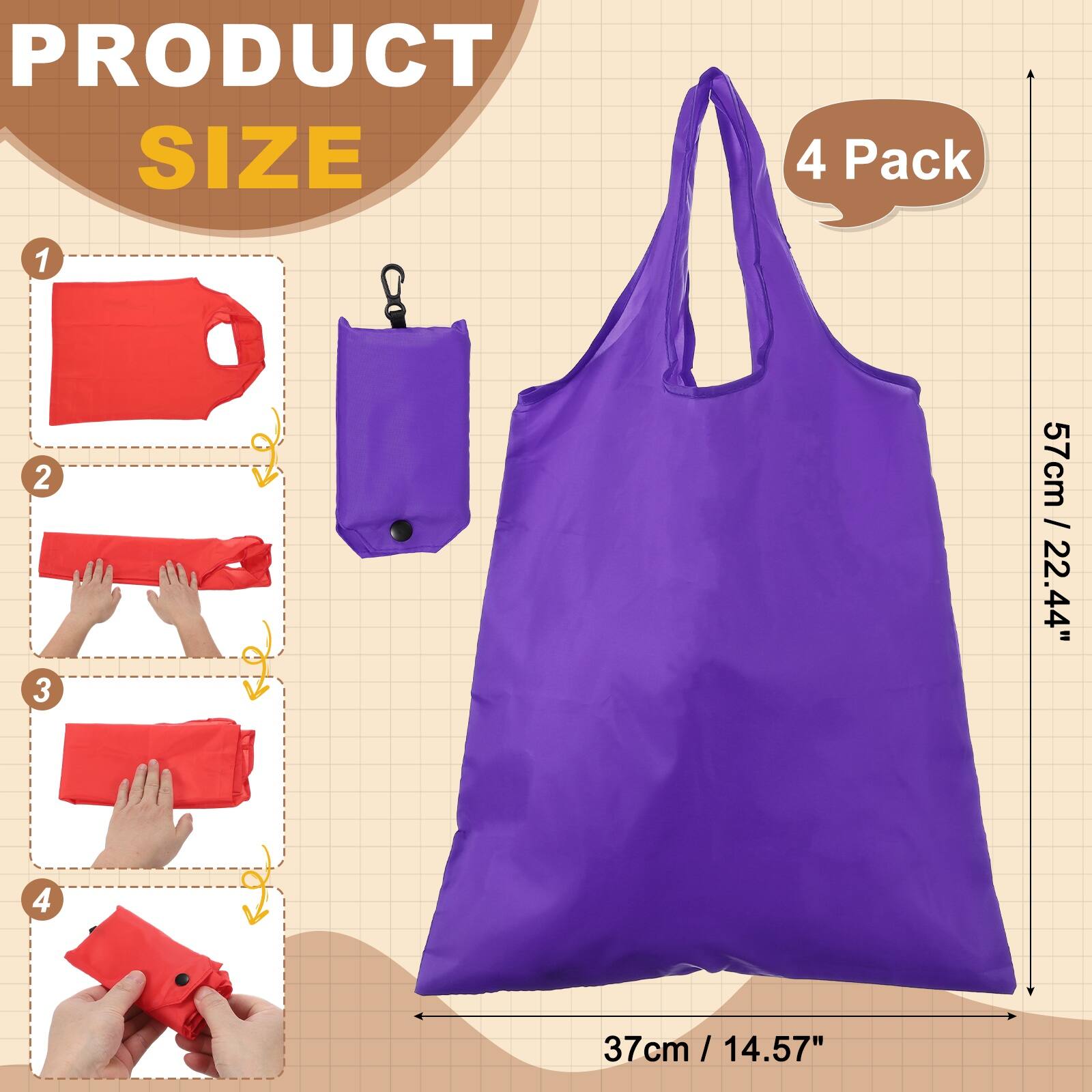 PRODUCT SIZE

4 Pack

1. 57cm / 57cm / 22.44"
2. 37cm / 14.57"