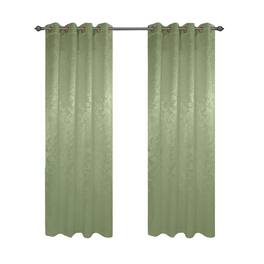 Olivia Gray - 100% Polyester 200 GSM Dyson Embossed Blackout Grommet Curtain Panel 54" x 90" - Sage