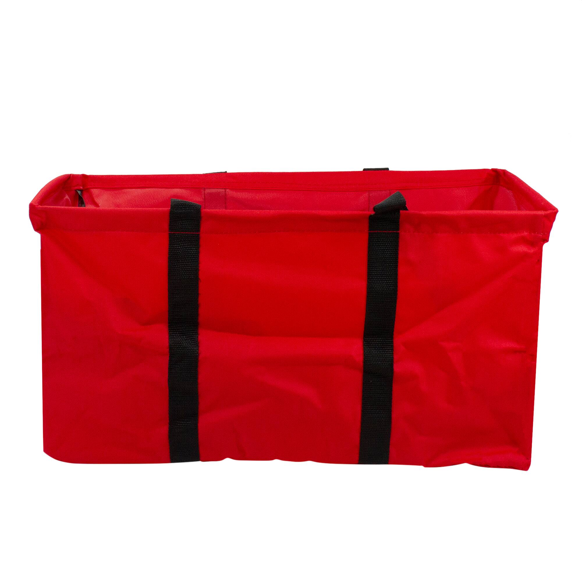 Front. Dyno - 22" Red Collapsible Multi-Purpose Christmas Storage Bag with Carrying Handles - Red.