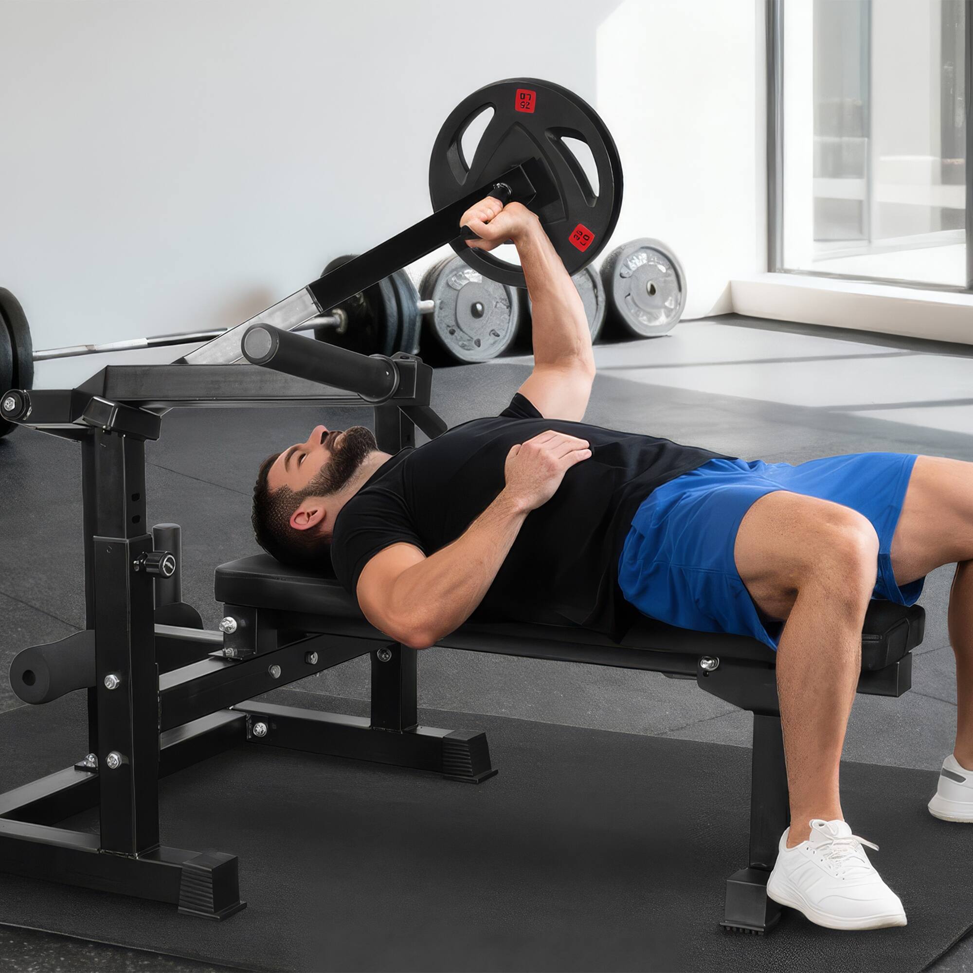 Alt View 4. BalanceFrom Fitness - BalanceFrom Fitness Chest Press Machine, Adjustable Home Gym Equipment - Black.