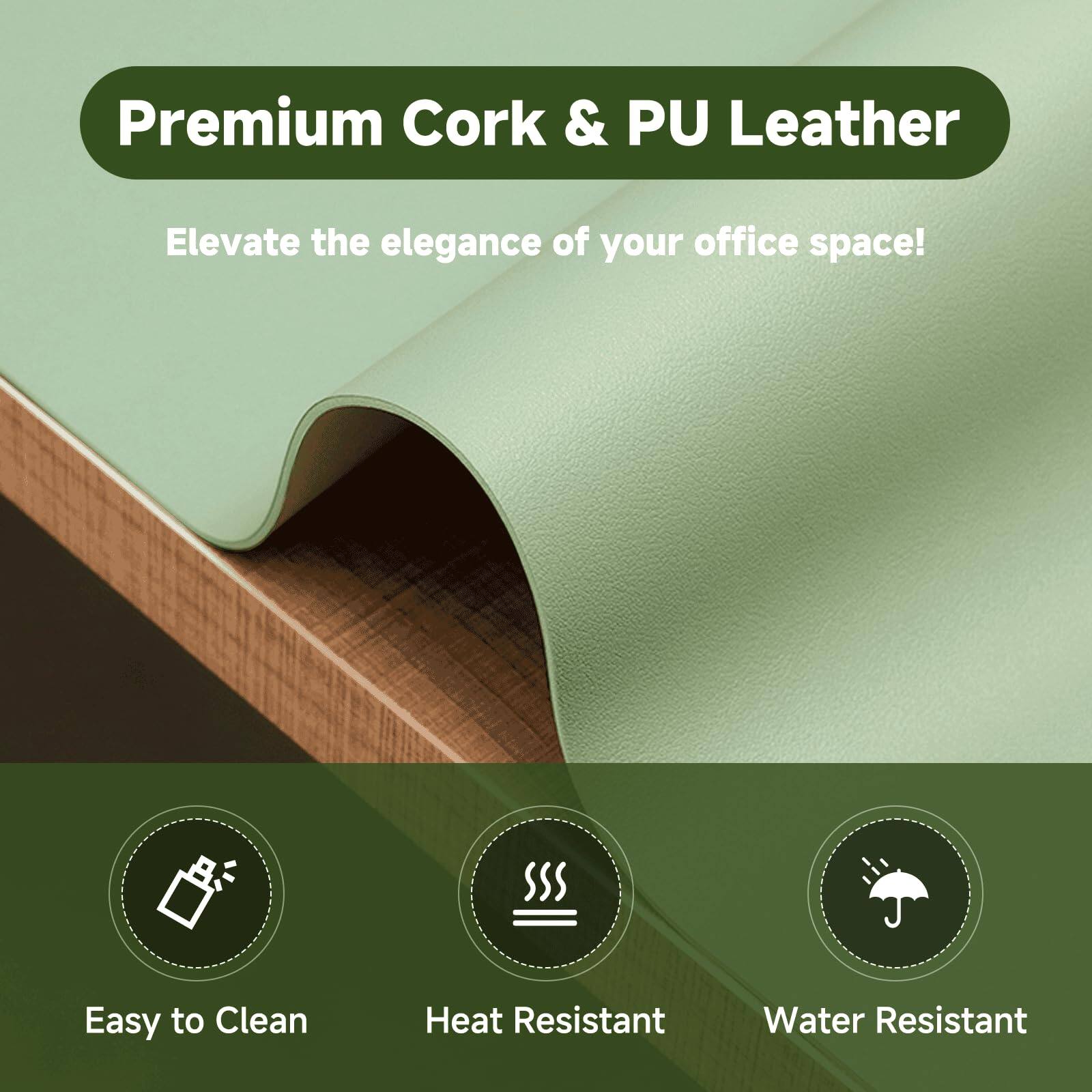 Premium Cork & PU Leather

Elevate the elegance of your office space!

- Easy to Clean
- Heat Resistant
- Water Resistant