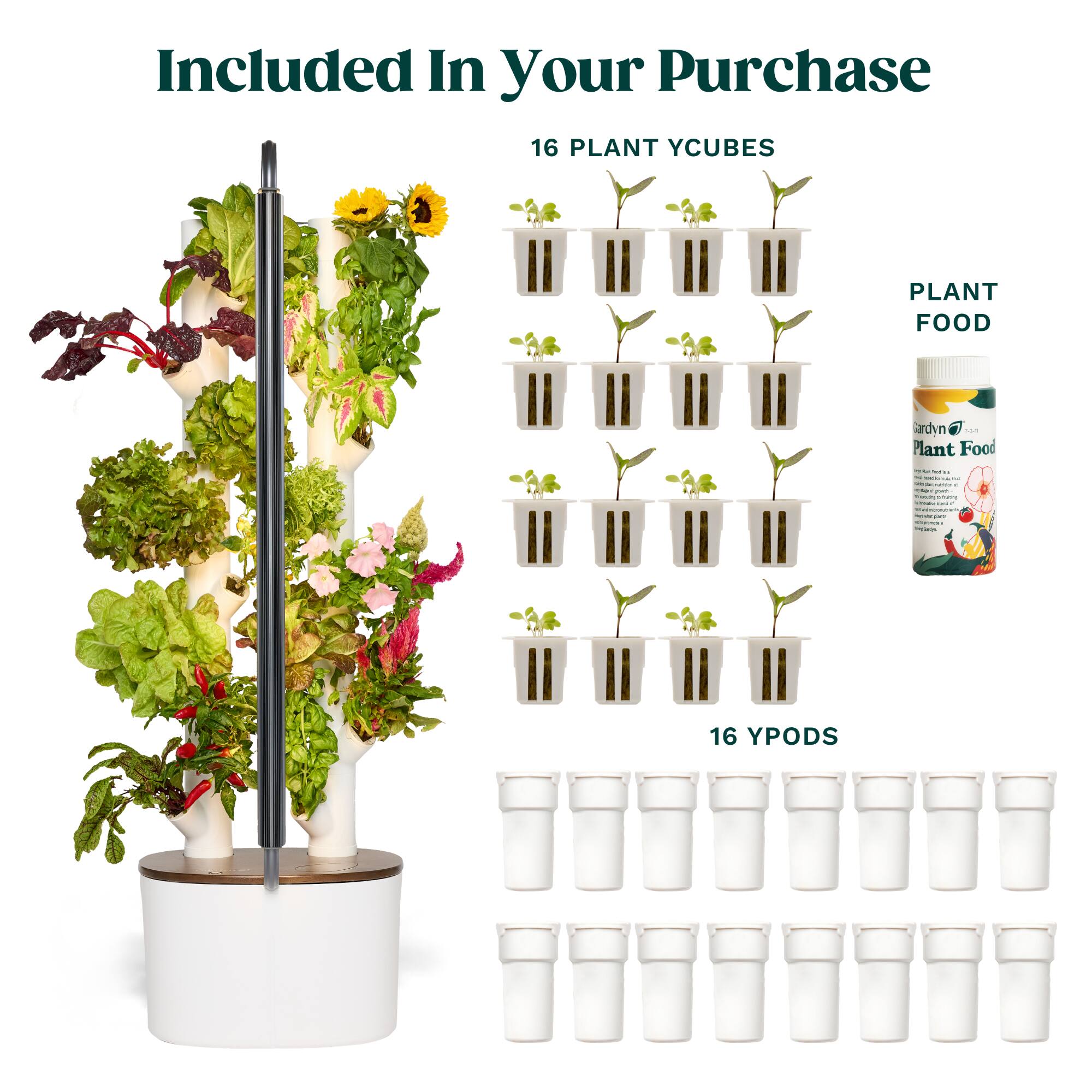 Included In Your Purchase

16 Plant YCubes

Plant Food

16 YPods
