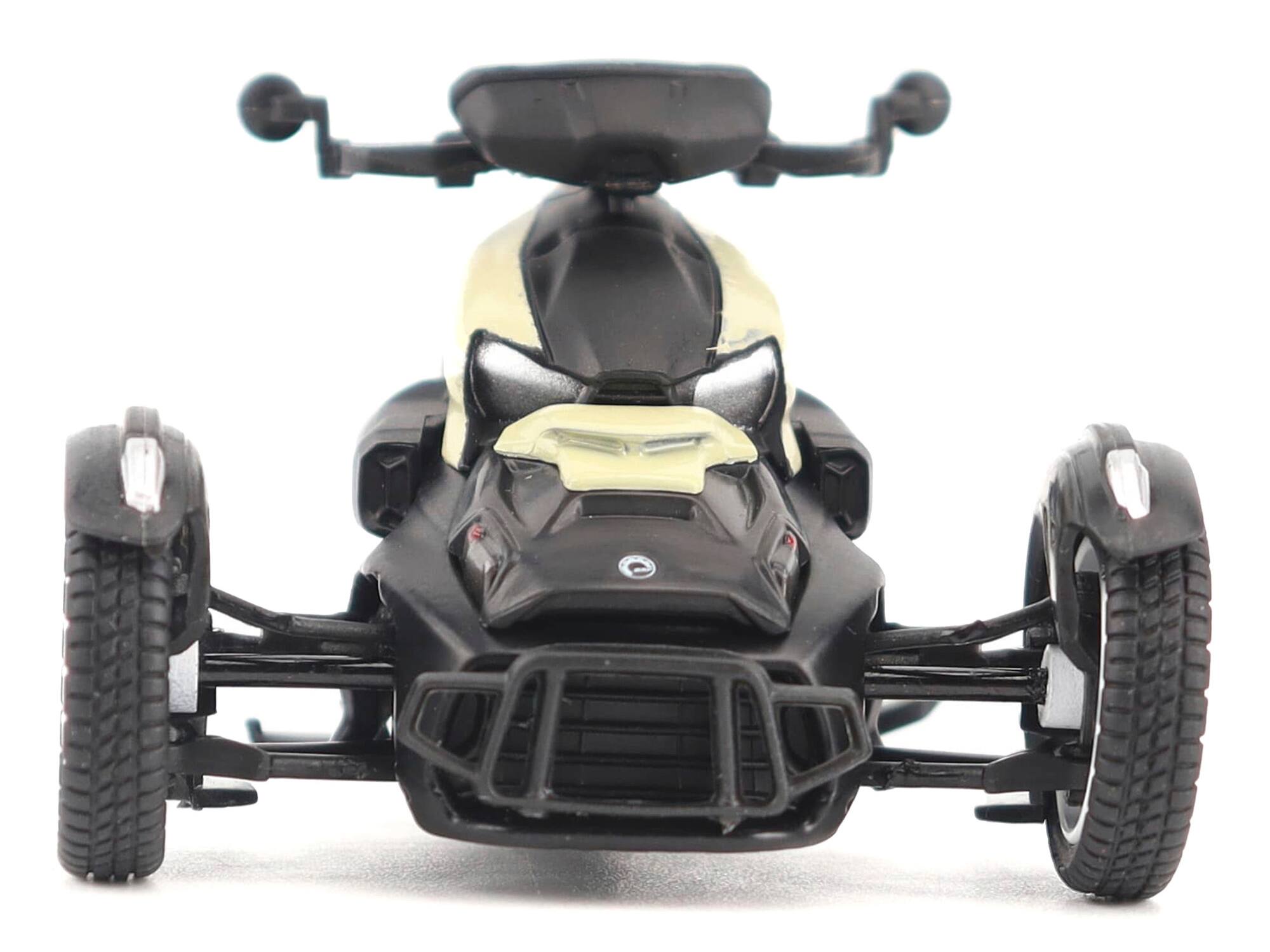 Alt View 3. BRP Models - Can-Am Ryker Rally 3-Wheel Motorcycle Sand Storm and Black 1/32 Diecast Model by BRP Models.
