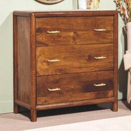 Artisan Furniture - Solid Wood Regency 3-Drawer Chest - Brown