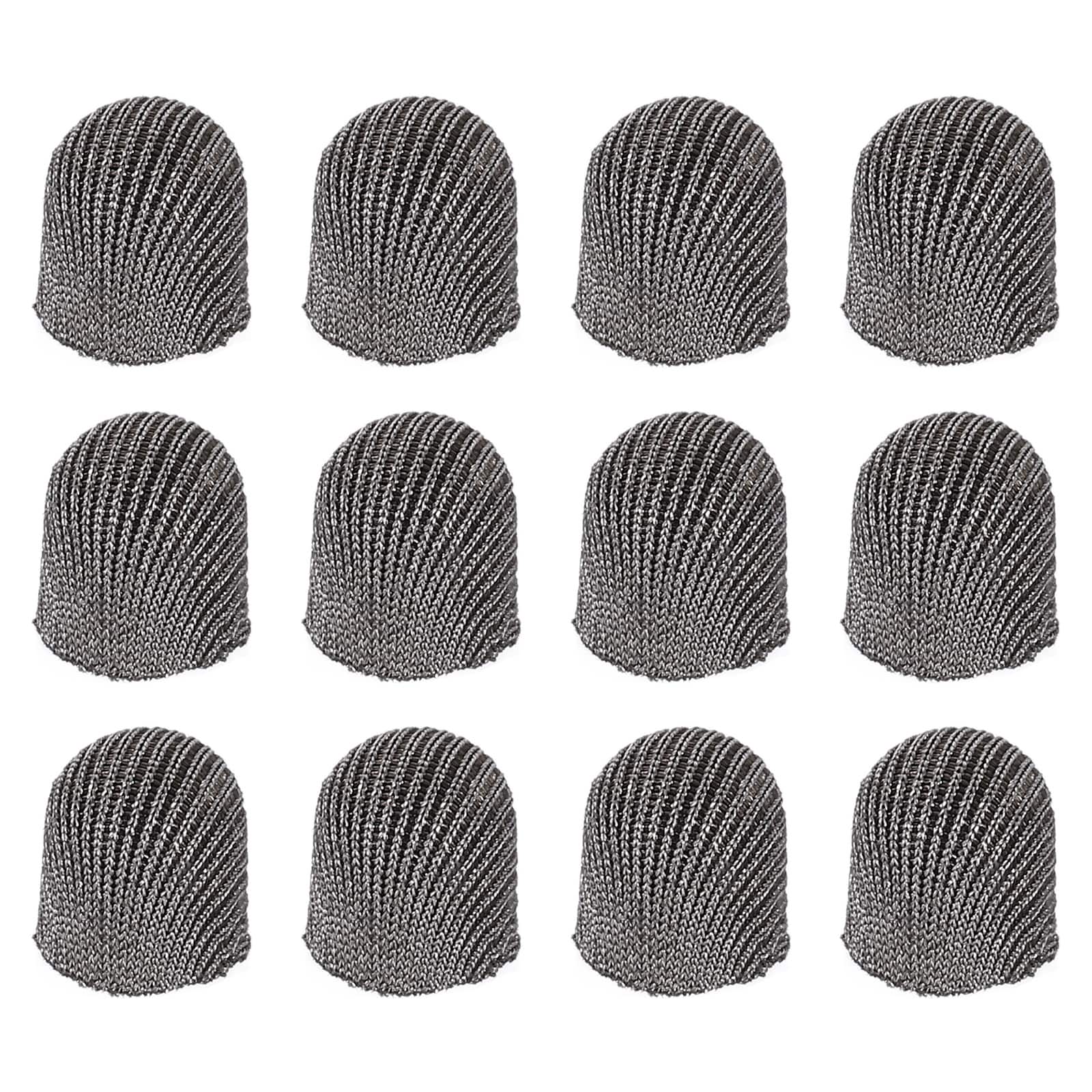Unique Bargains - 12pcs 6mm Mesh Fiber Replacement Tips for Capacitive Stylus Pen for Tablets Phones - Gray