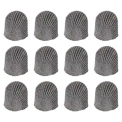Front. Unique Bargains - 12pcs 6mm Mesh Fiber Replacement Tips for Capacitive Stylus Pen for Tablets Phones - Gray.