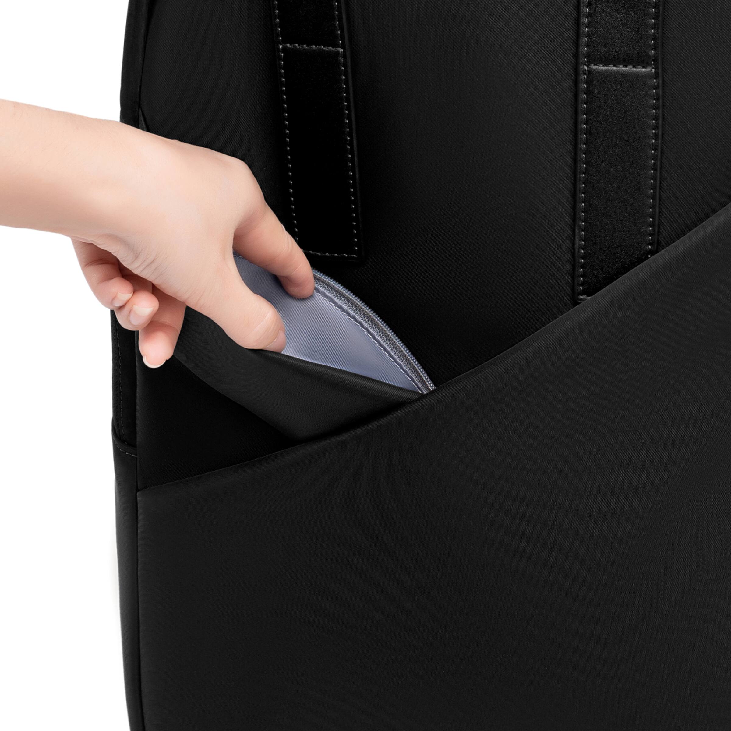 Alt View 10. Lux & Nyx - Lux & Nyx - Origami Slim 16" Laptop Backpack - Convertible Shoulder Bag - Black.