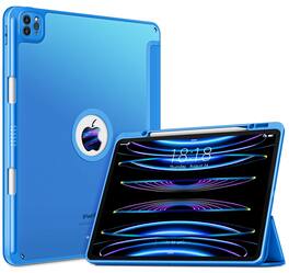 DTTO - Case for iPad Air 13" (M2/M3) and iPad Pro 12.9" (3rd/4th/5th/6th Gen) ,Smooth Matte Back,TPU Shockproof Frame - Ocean Blue