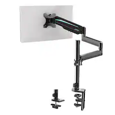 Front. Eureka Ergonomic - Adjustable Gas Spring Single Monitor Desk Mount for Screens 13"-32" - Black.