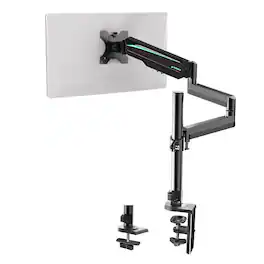 Eureka Ergonomic - Adjustable Gas Spring Single Monitor Desk Mount for Screens 13"-32" - Black