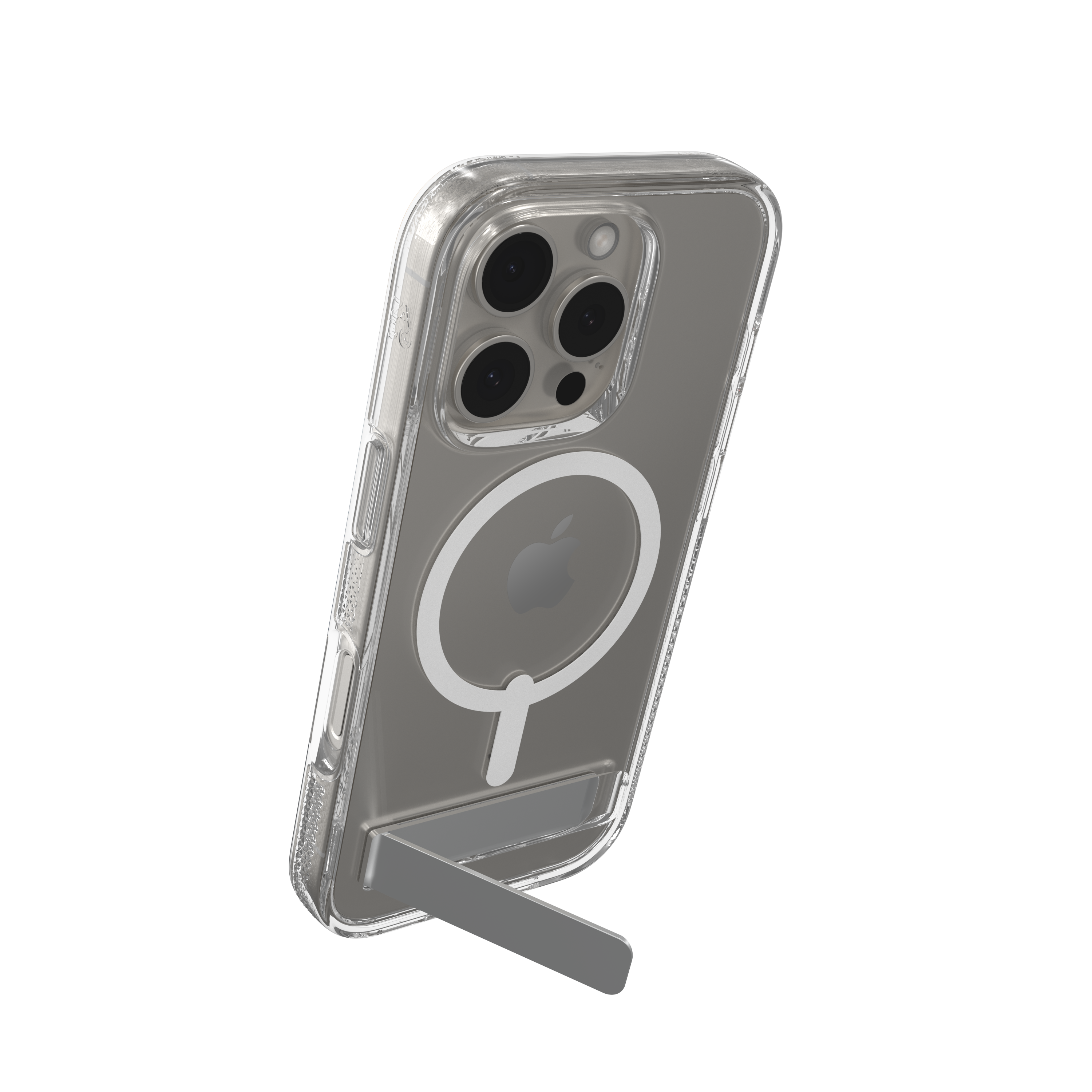 Alt View 1. ZAGG - Crystal Palace Snap MagSafe Compatible Case w/ Kickstand for Apple iPhone 16 Pro - Clear.