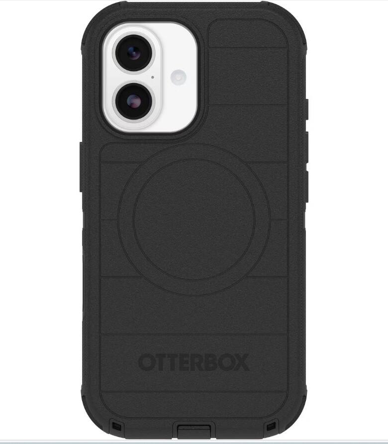Front. OtterBox - OtterBox iPhone 14 Pro Max Symmetry Clear Plus Case with MagSafe - Clear: Bump & Impact Resistant - Black.
