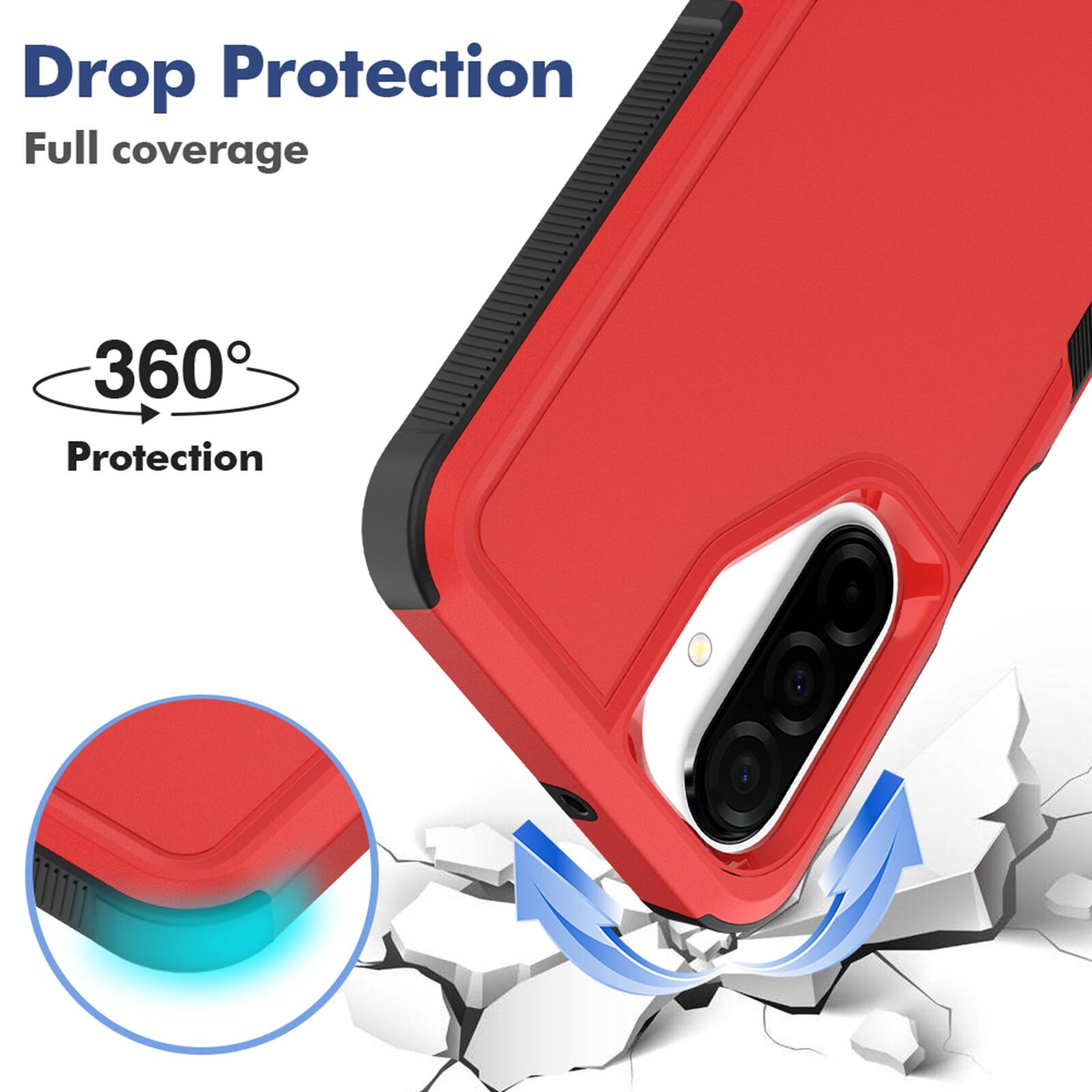 Drop Protection  
Full coverage  
360° Protection