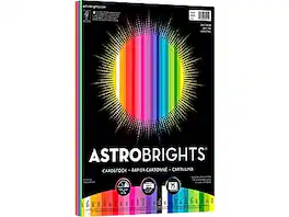 Astrobrights - 65 lb. Cardstock Paper, 8.5" x 11", 75 Sheets/Pack - Spectrum Assortment