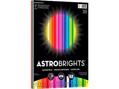 Astrobrights - 65 lb. Cardstock Paper, 8.5" x 11", 75 Sheets/Pack - Spectrum Assortment