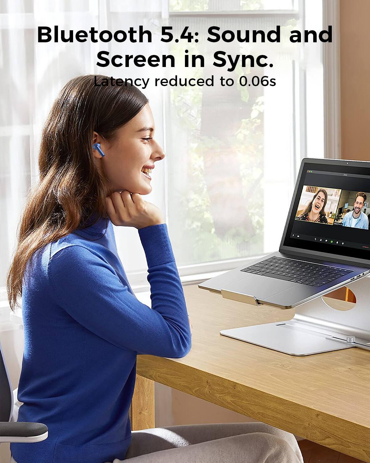 Bluetooth 5.4: Sound and Screen in Sync. Latency reduced to 0.06s