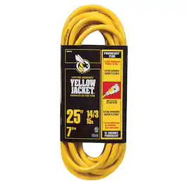 YELLOW JACKET - Outdoor 25 ft. L Extension Cord 14/3 SJTW - Yellow