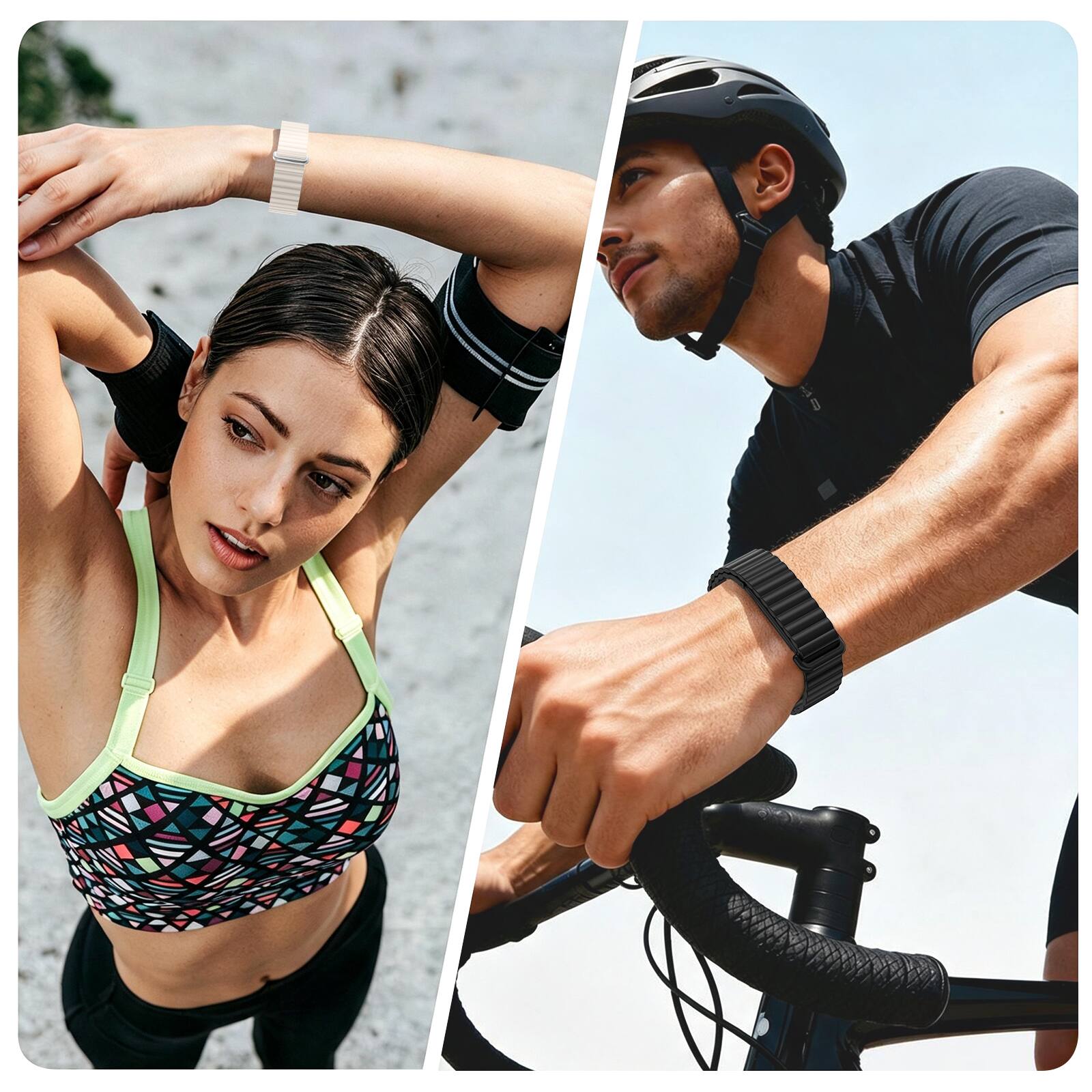 Alt View 3. Fintie - Magnetic Silicone Sport Band for Google Fitbit Air, Soft Silicone Solo Loop Adjustable Strap Replacement Wristband - Black.