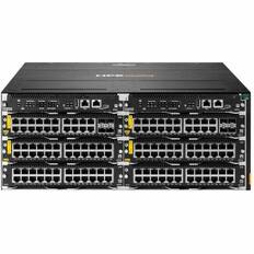 Front. HP - Aruba CX 5420 Switch Chassis - Manageable - 10 Gigabit Ethernet - 10GBase-LRM - 3 Layer Supported - Modular - 1600 W - Black.