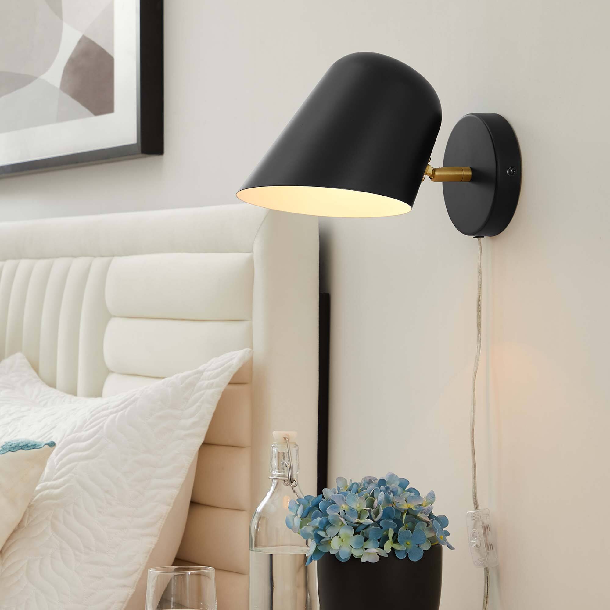 Front. Modway - Briana Swivel Wall Sconce by Modway - Black.