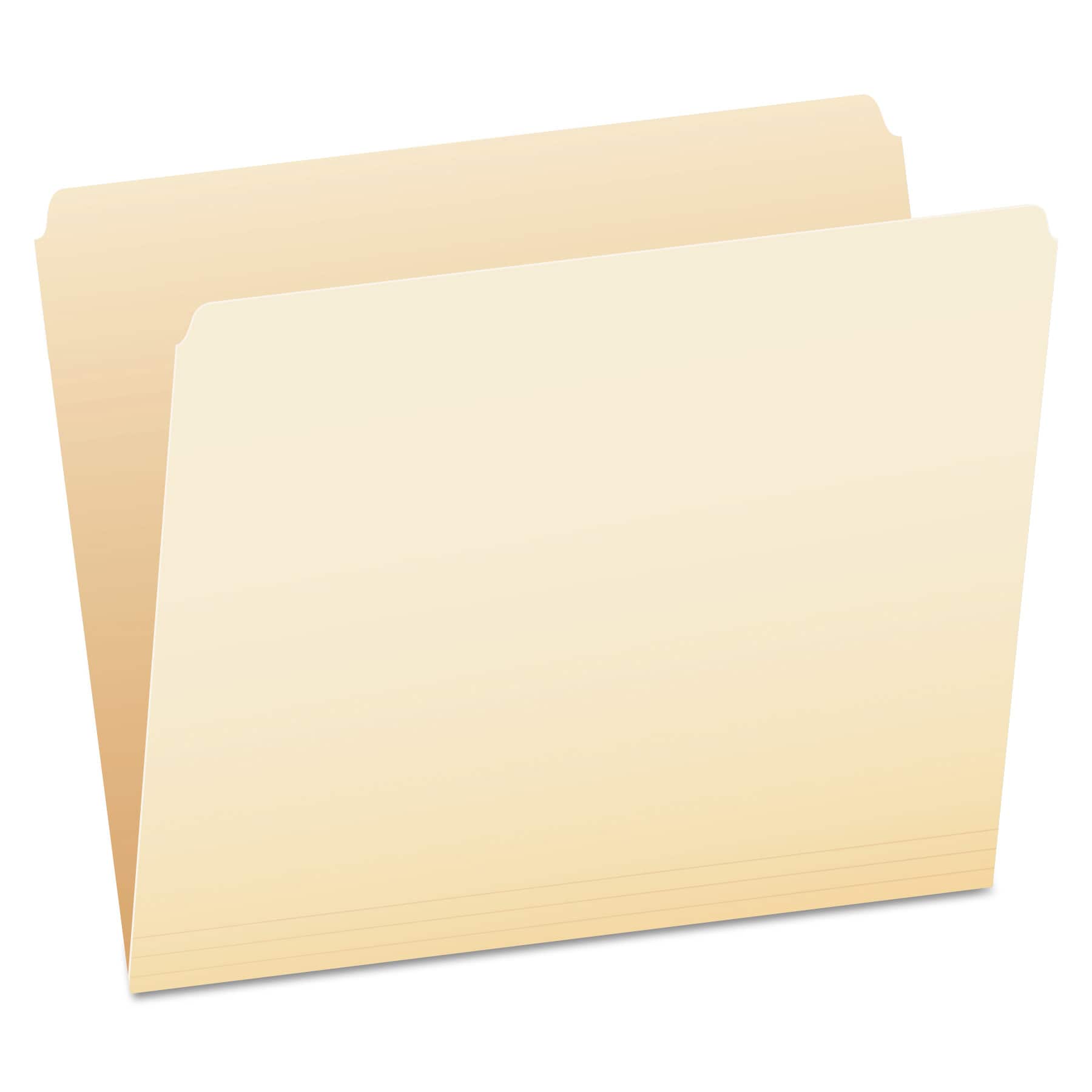 Tops Business Forms - Manila File Folders, Straight Tabs, Letter Size, 0.75" Expansion, Manila, 100/Box