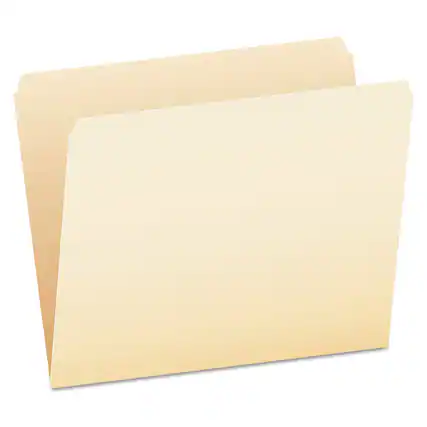 Front. Tops Business Forms - Manila File Folders, Straight Tabs, Letter Size, 0.75" Expansion, Manila, 100/Box.