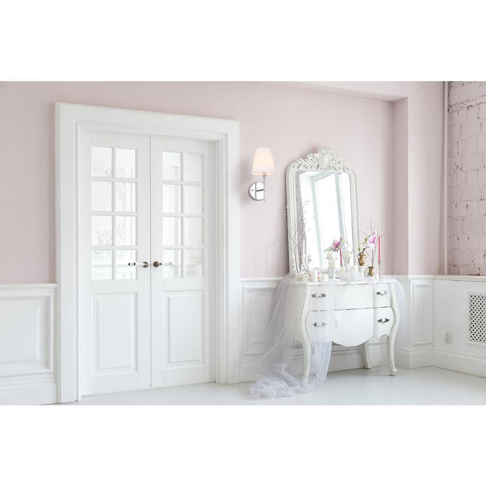 Living District - Cason 1 light wall sconce - Chrome And White Shade price history on PriceWatchPro