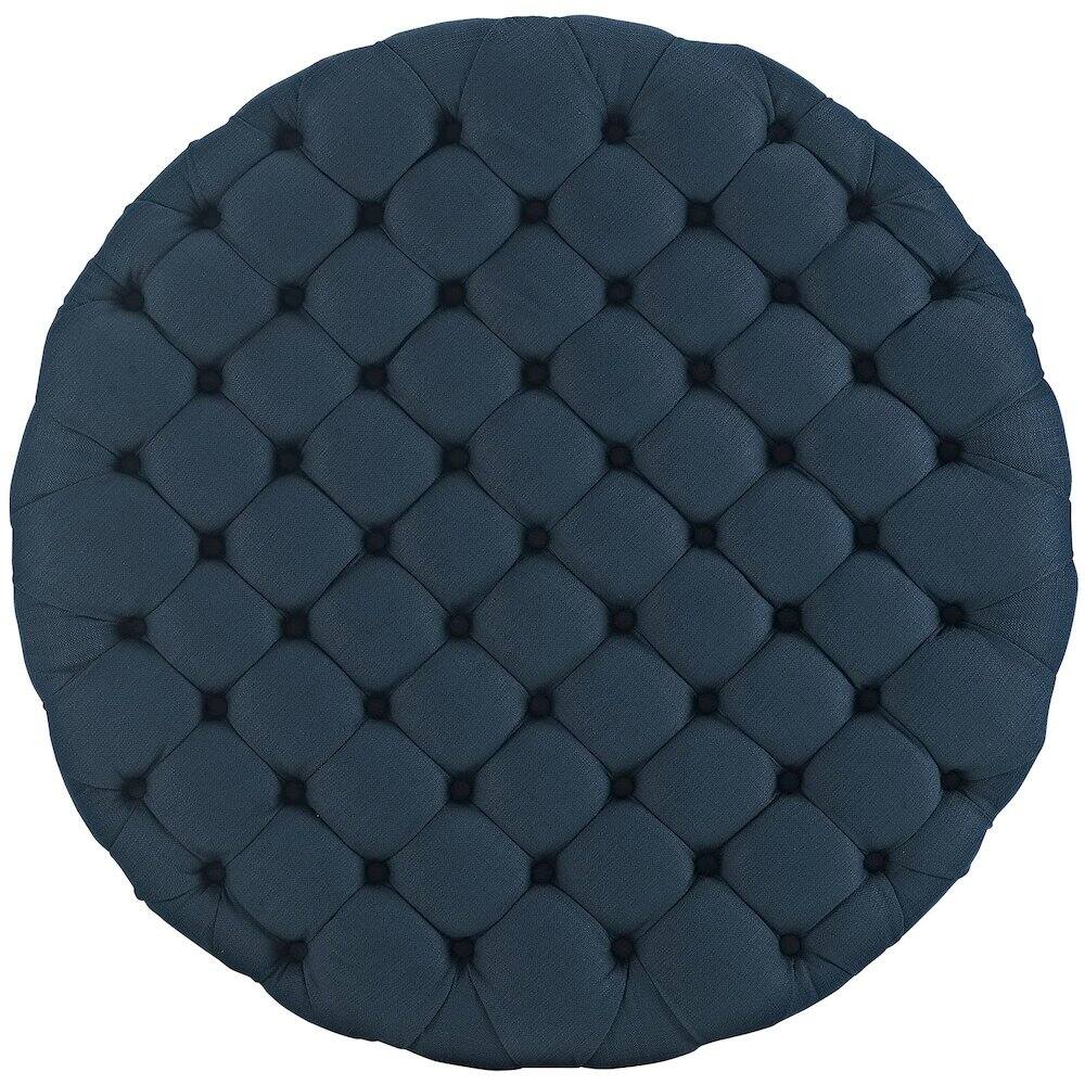 Alt View 2. Modway - Amour Upholstered Fabric Ottoman - Blue.