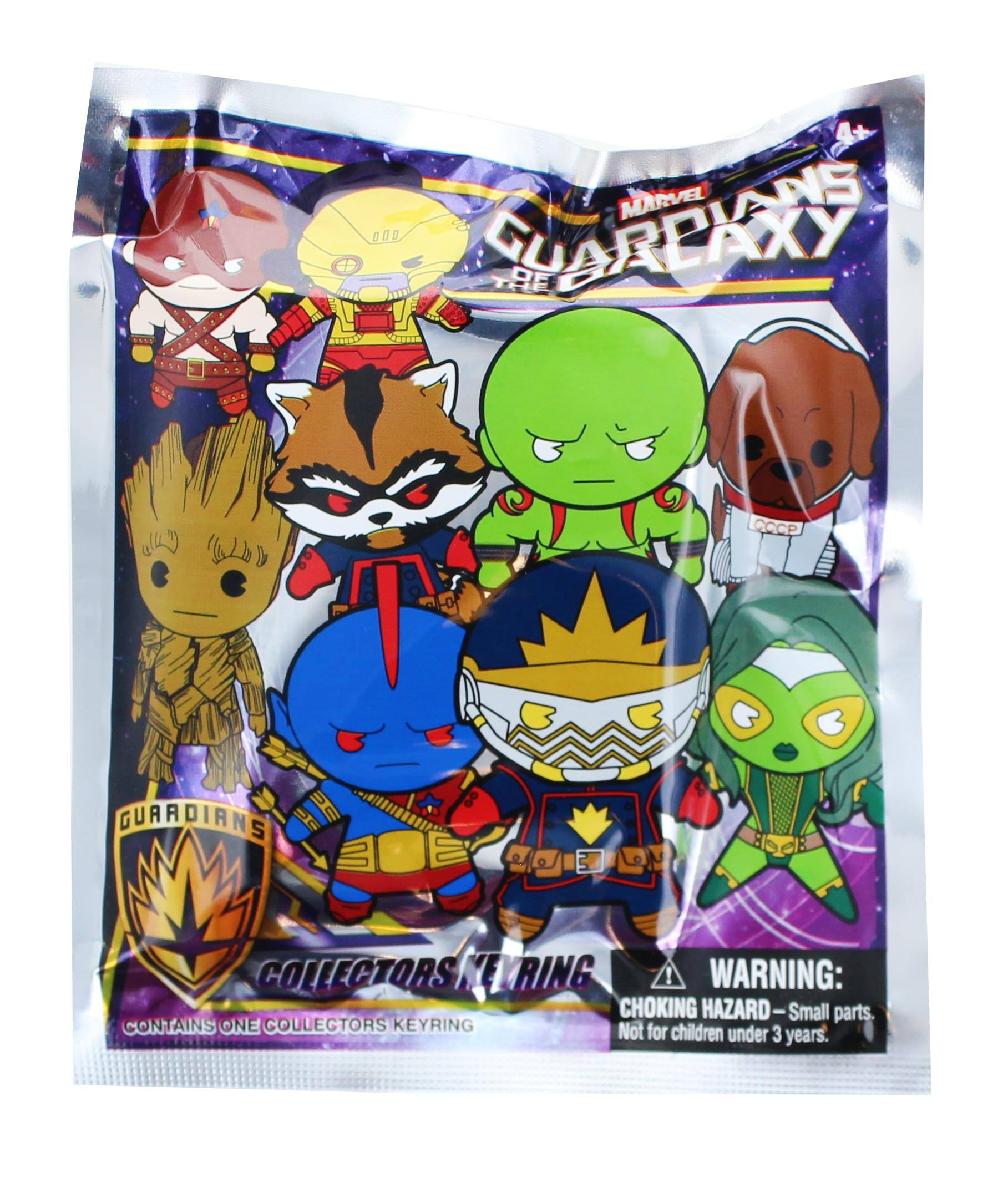 MARVEL GUARDIANS OF THE GALAXY  
COLLECTORS KEYRING  
CONTAINS ONE COLLECTORS KEYRING  
WARNING: CHOKING HAZARD—Small parts. Not for children under 3 years.