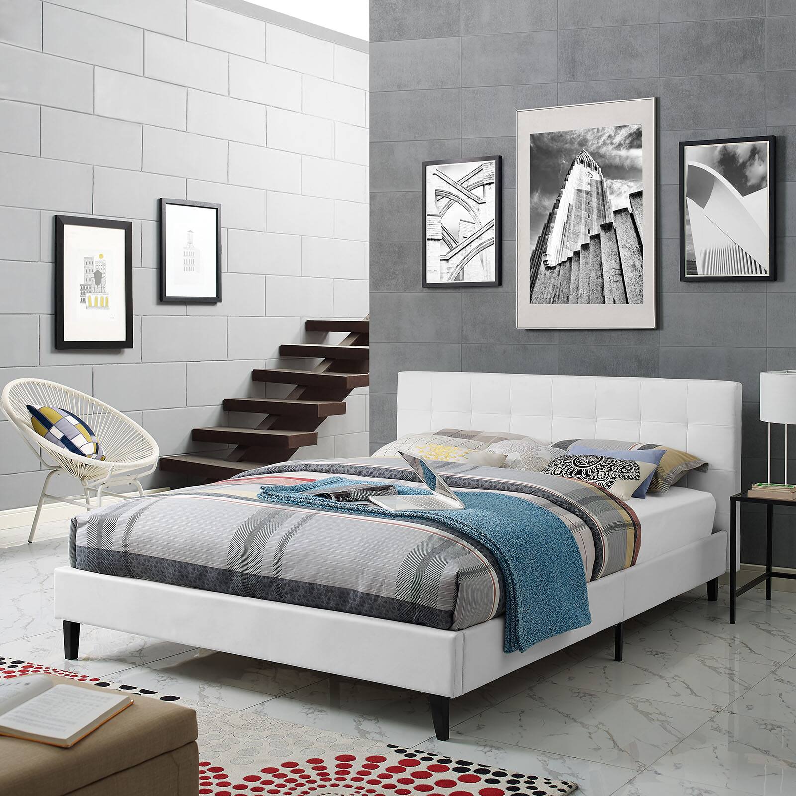 Alt View 2. Modway - Elsie Full Bed Frame - White.