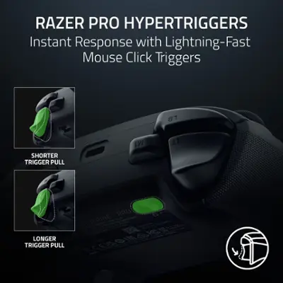 Razer - Wolverine V3 Pro Wireless Gaming Controller with 6 Remappable Buttons, Fast Triggers, Designed for Xbox Series X|S, PC - Black