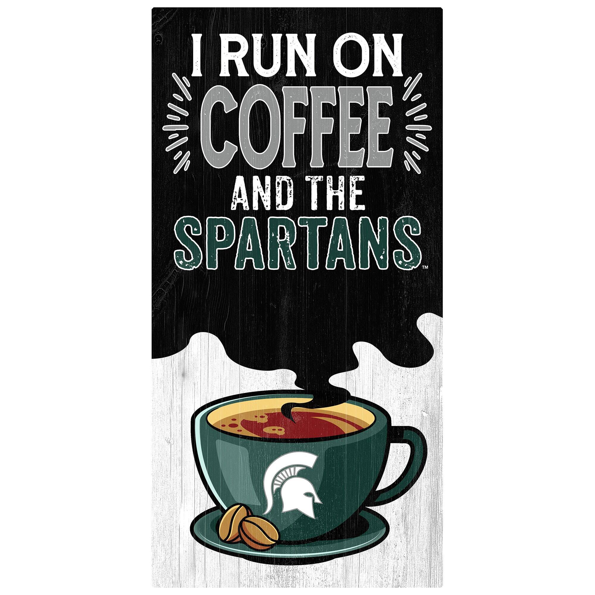 Michigan State Spartans 6" x 12" Coffee Wall Art