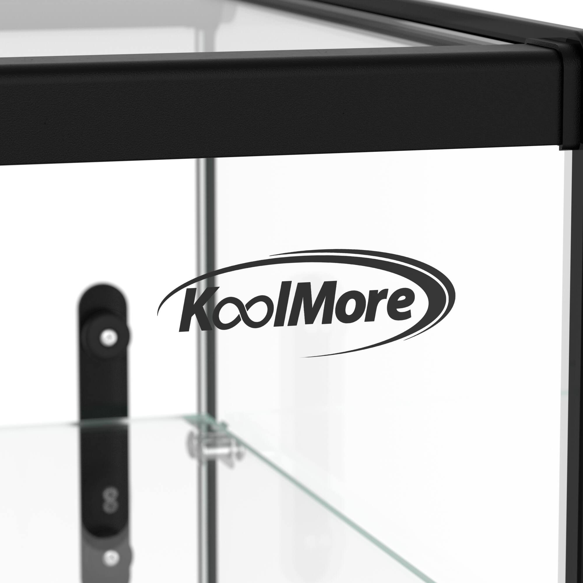 Alt View 8. Koolmore - 22 in. Tiered Pastry Display Case With Shelf and Sliding Door  ETL Certified, 2.2 cu. ft. Capacity (KM-DC-2CSBK) - Black.