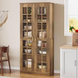 Tribesigns - Office Storage Cabinet, For Everyday Organization in Workspaces and Office Reception Areas - Brown