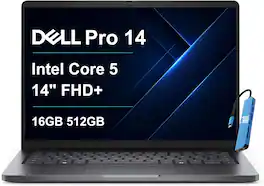 Dell - Upgraded - Pro 14 14'' FHD+ Laptop - Intel Core 5 120U - 16GB Memory - 512GB SSD - Windows 11 Pro - Magnetite