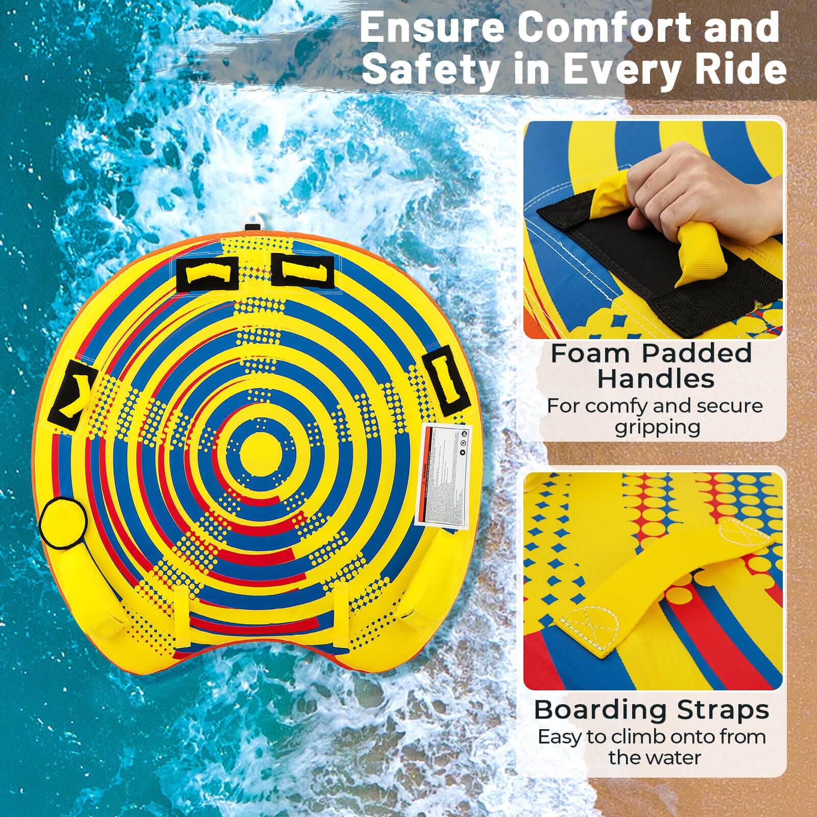 Ensure Comfort and Safety in Every Ride

Foam Padded Handles
For comfy and secure gripping

Boarding Straps
Easy to climb onto from the water