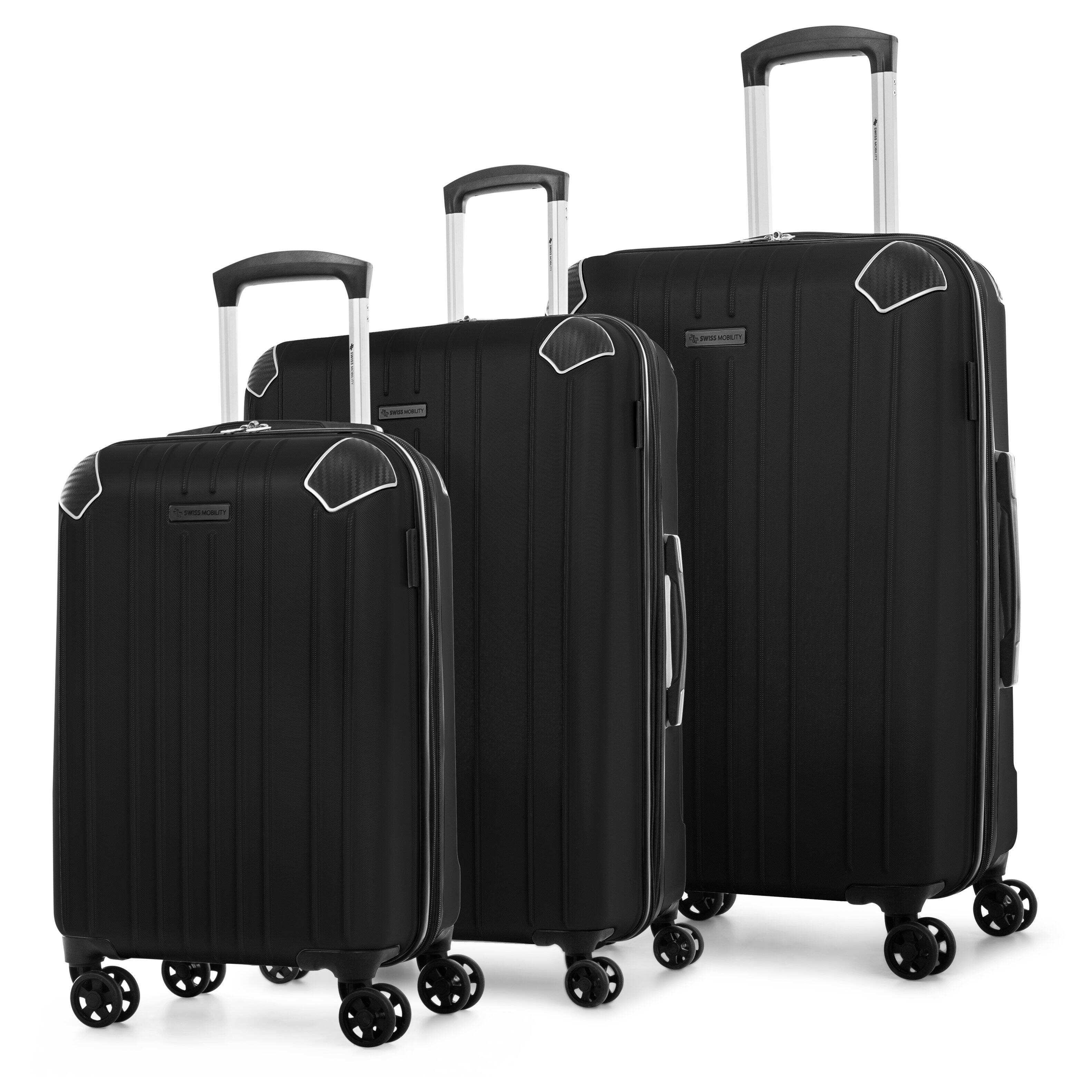 Front. Swiss Mobility - SWISS MOBILITY - PVG - 3pc Luggage set - Black.