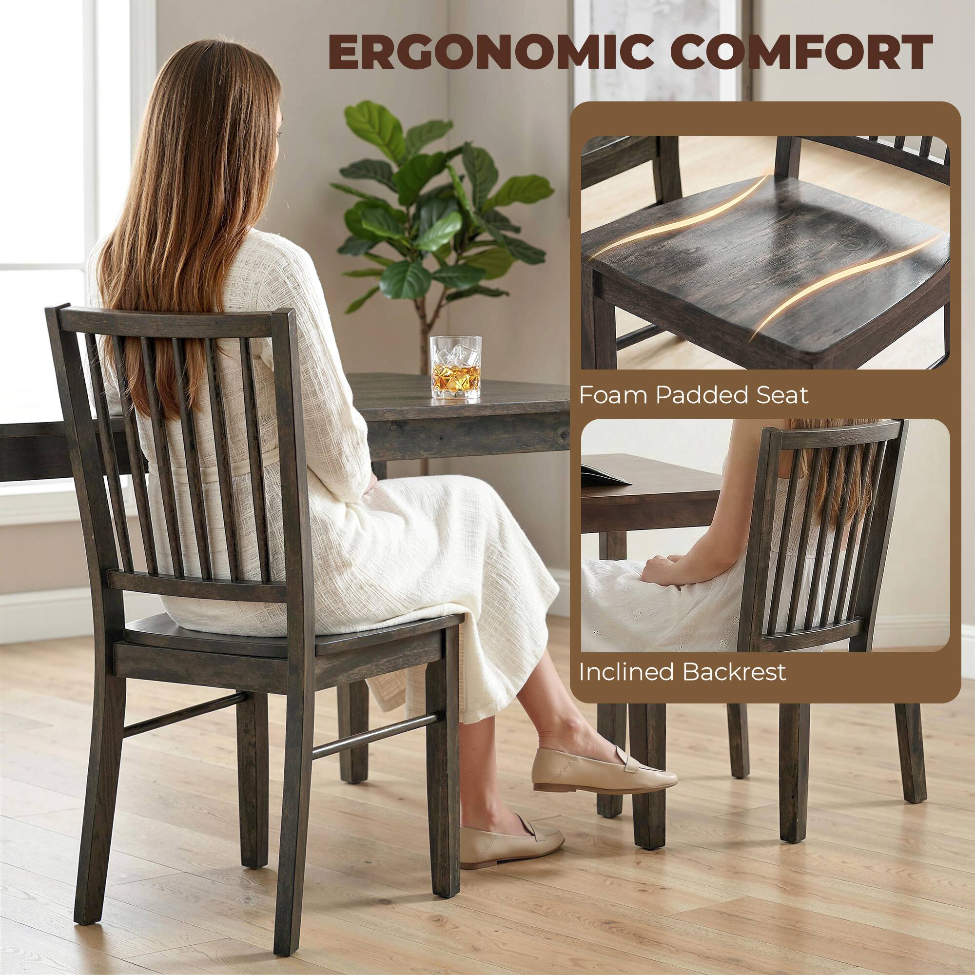 ERGONOMIC COMFORT

Foam Padded Seat

Inclined Backrest