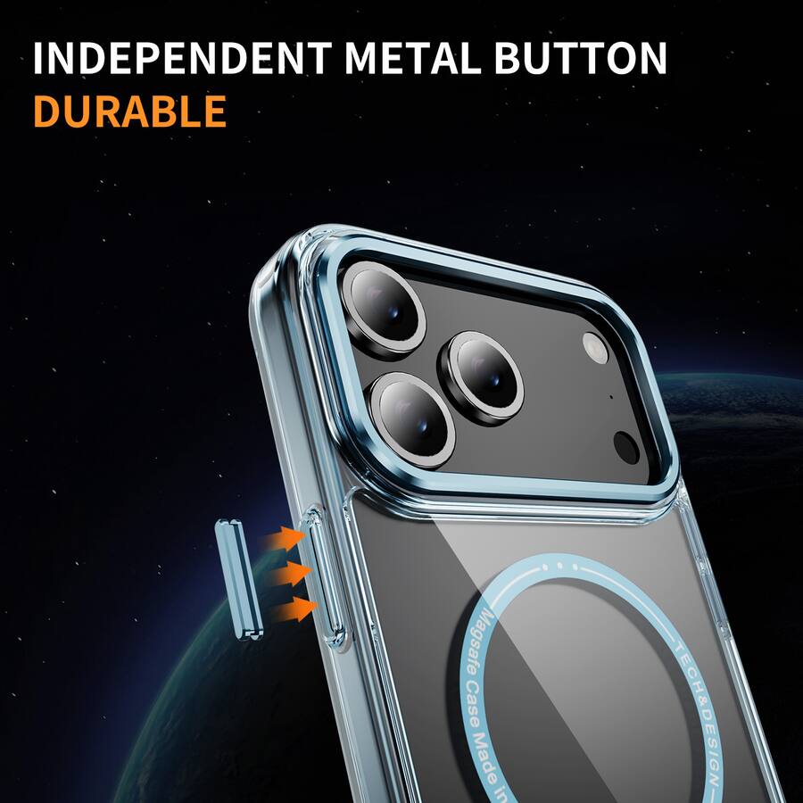 D Day Shell Shock Dteck for Apple iPhone 18 Pro Crystal Clear Mag Safe Case,Transparent ...