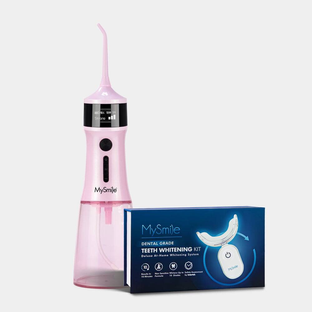 MySmile - Everyday Smile Bundle - Water Flosser and Teeth Whitening Kit - Pink price history on PriceWatchPro