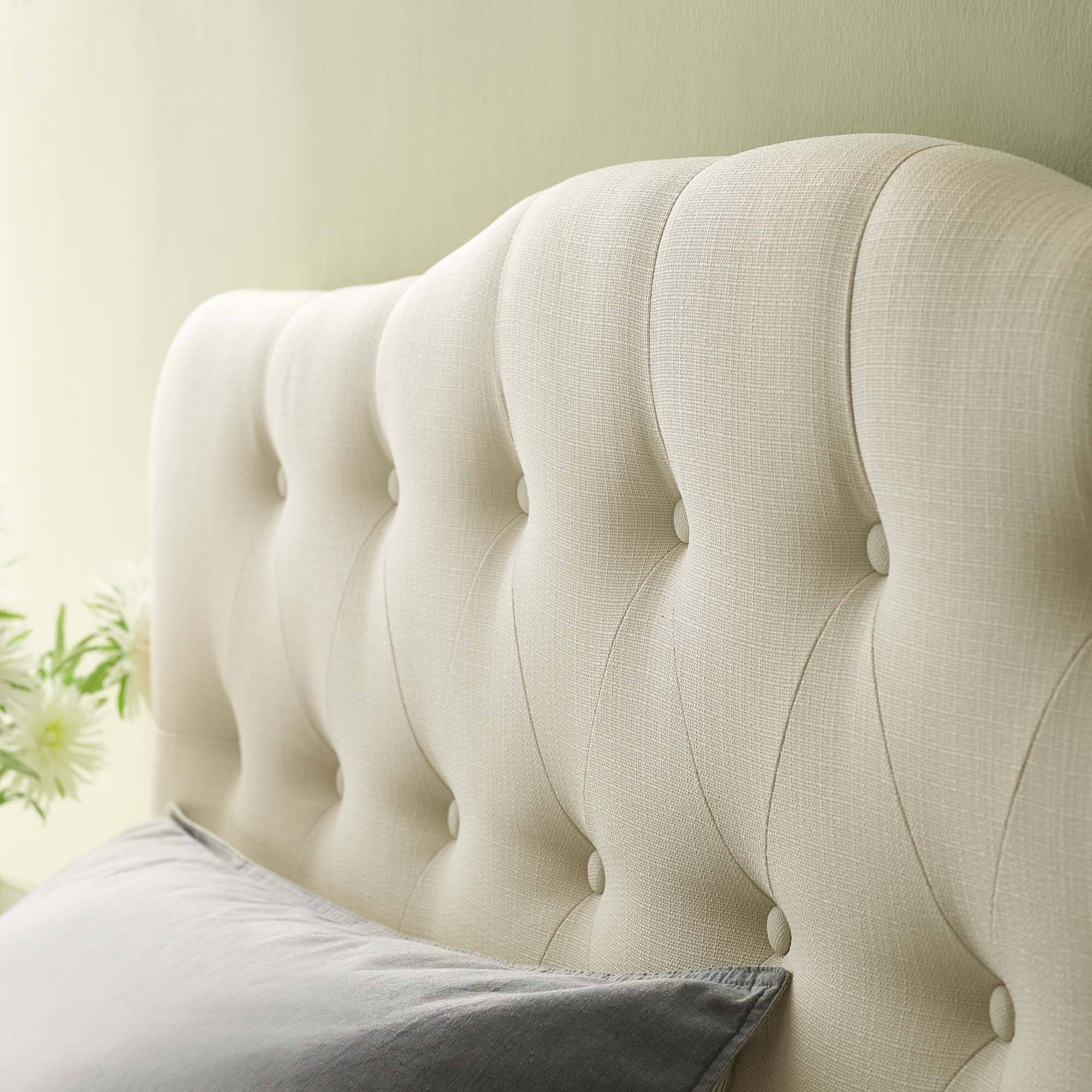 Alt View 4. Modway - Annabel Upholstered Fabric Queen Headboard by Modway - White.