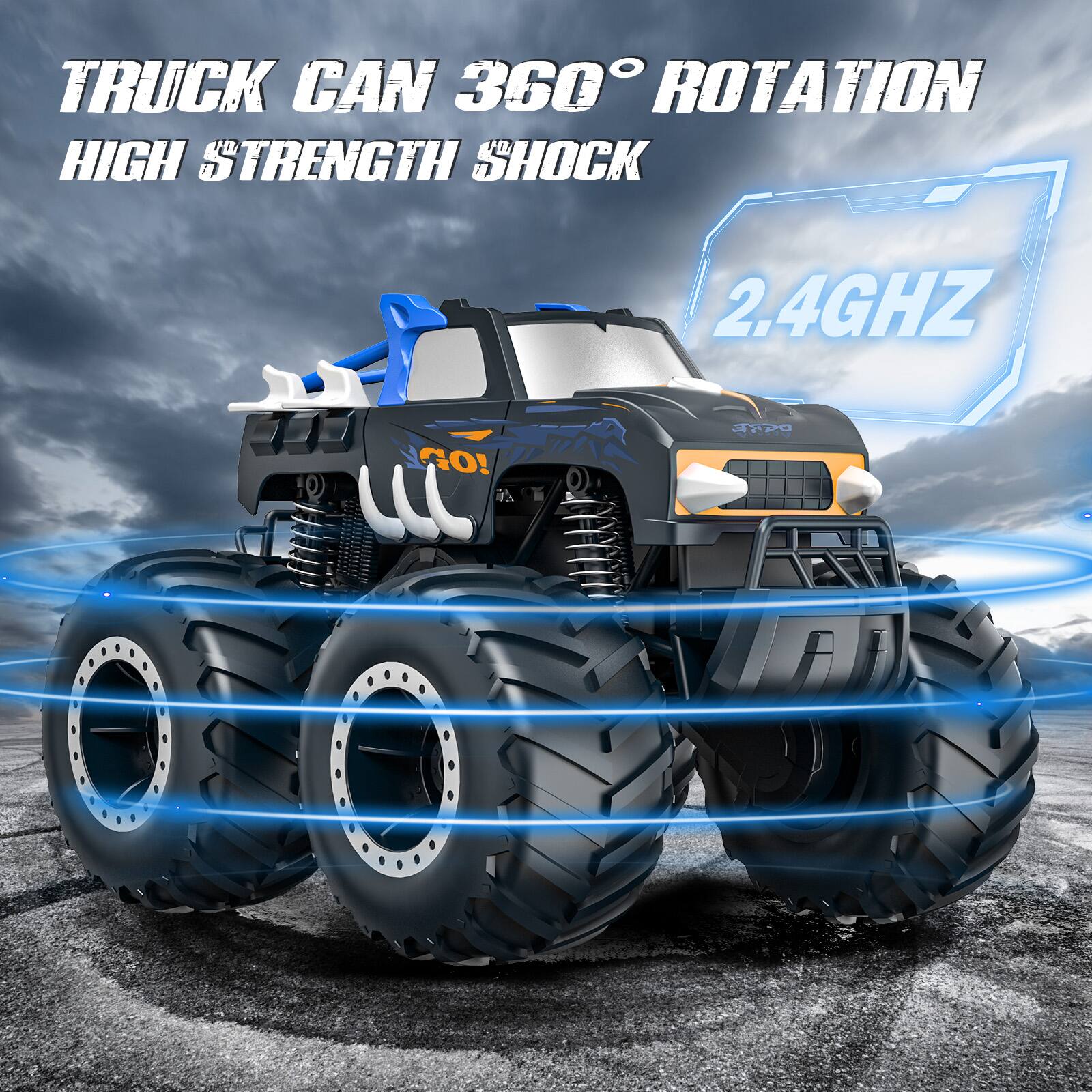 TRUCK CAN 360° ROTATION  
HIGH STRENGTH SHOCK  
2.4GHZ
