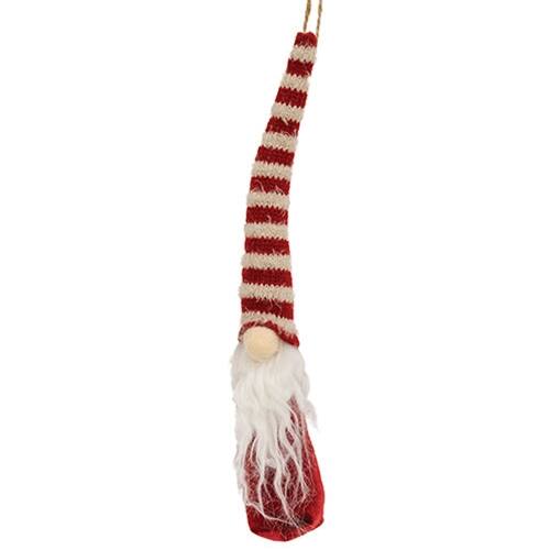 Left. BreeBe - *Nordic Sweater Gnome Ornament 2 Asstd. - Red.