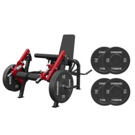 Syedee - Leg Extension and Curl Machine,Adjustable Leg Exercise Bench with 70LBS Weight Plates - Black