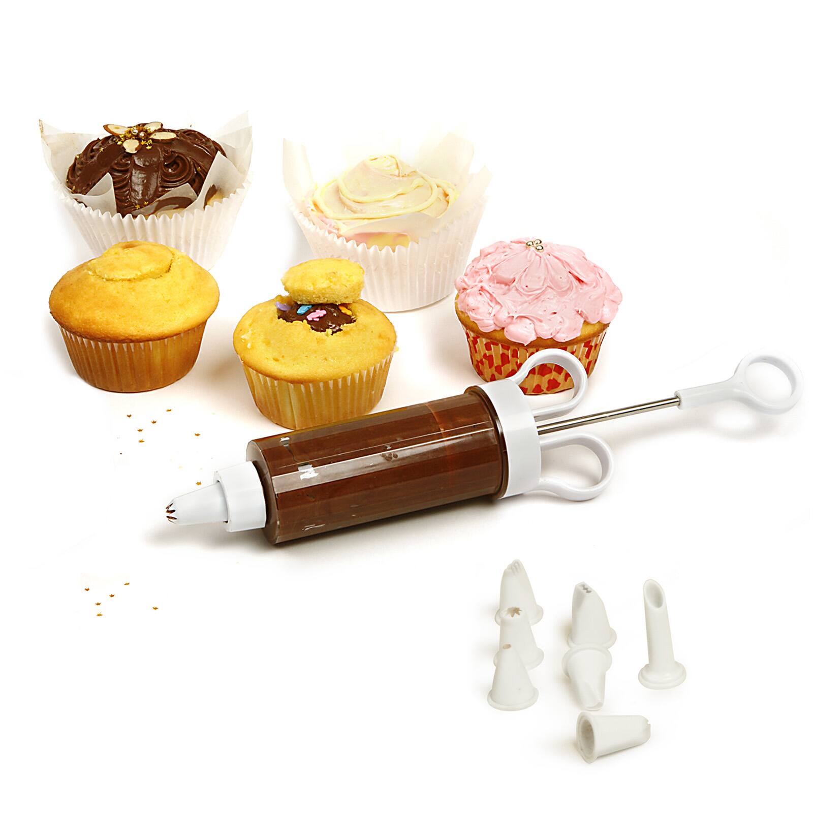 Alt View 2. Norpro - Cupcake Injector/Decorating Icing Set, 9-Piece, Stainless Steel Tips - White.