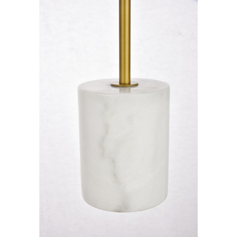 Angle. Living District - Eclipse 1 Light Brass Table Lamp With Frosted White Glass - Brass And Frosted White.